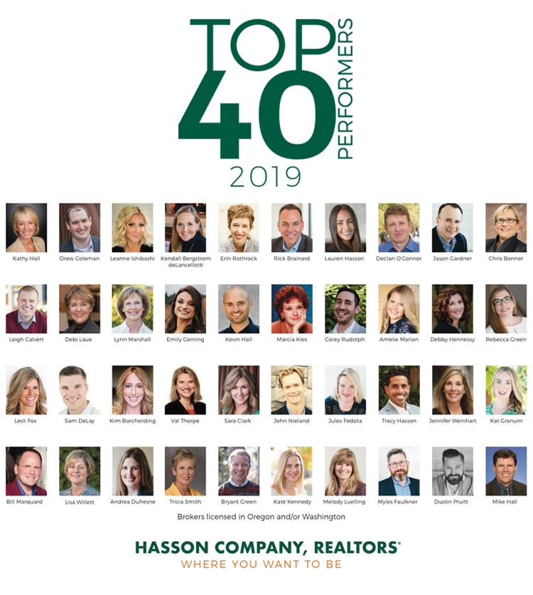 Congratulations to Hasson’s Top 40 Performers of 2019! The Local