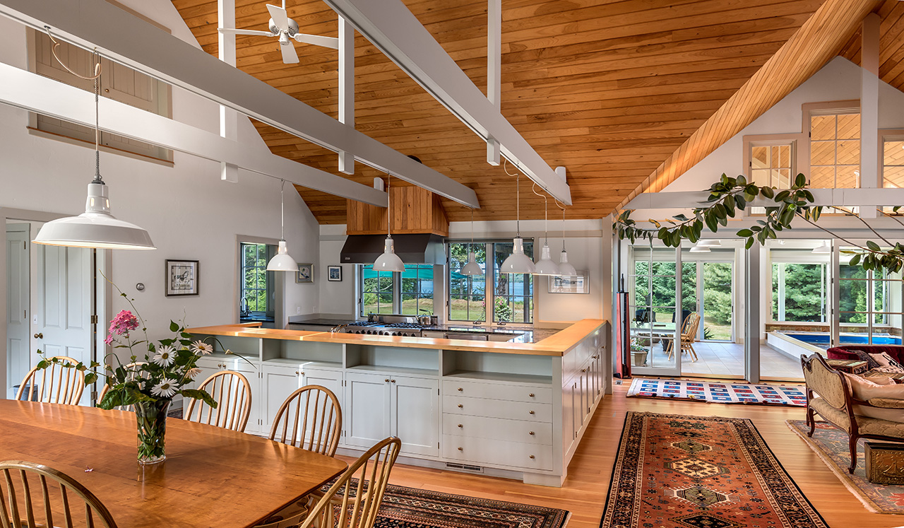 Custom built, open-concept kitchen Choclate Makers_ Country House on Maquoit Bay_ME1403_6