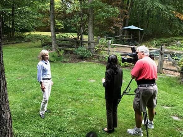 Chronicle crew and LandVest Broker Cindy Welch